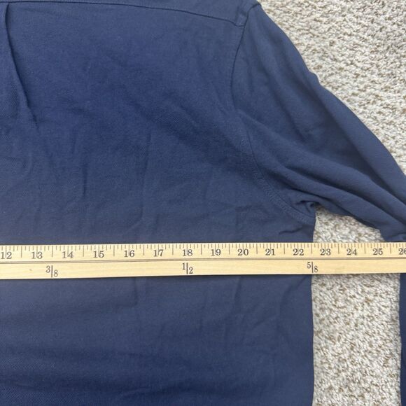 OOBE Brand Polo Shirt Men's Medium True Navy Blue Cotton Knit Long Sleeves New - Picture 13 of 15